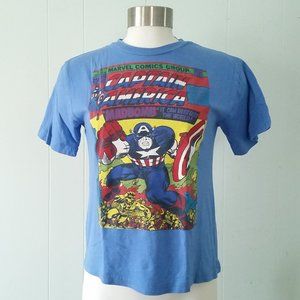 Retro Captain America T-shirt Tee